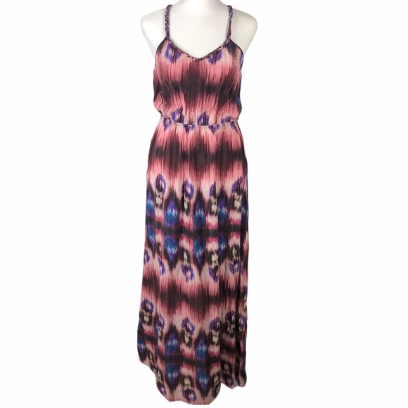 charlie jade | Dresses | Charlie Jade Sz S Dress Silk Maxi Braided ...